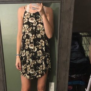 Floral brown dress